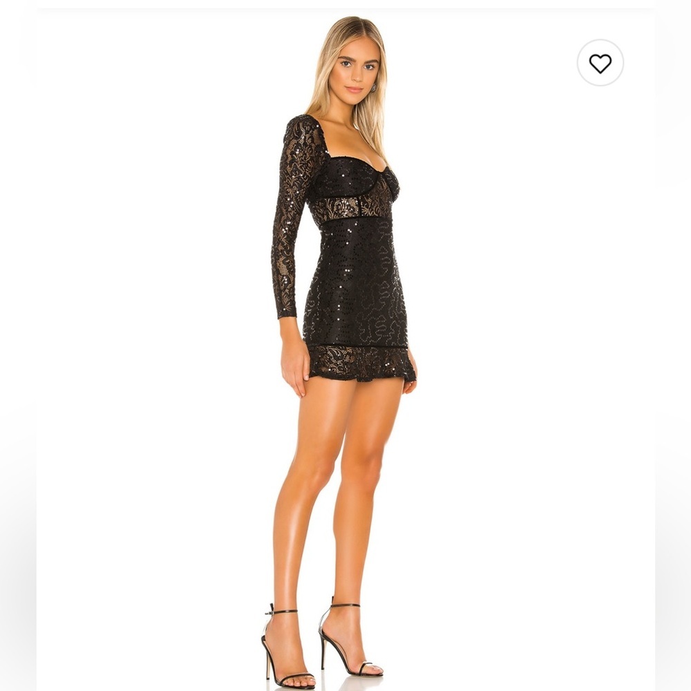 Lovers and Friends Penelope Black Mini Dress NWT REVOLVE - Picture 3 of 9